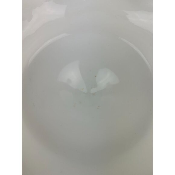 Fenton Silver Crest Pedestal Compote Bowl Clear Ribbon Ruffle White Milk Glass - Picture 3 of 13